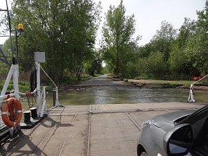 Ferry across the Tisza River from Tiszatardos to Tiszalok